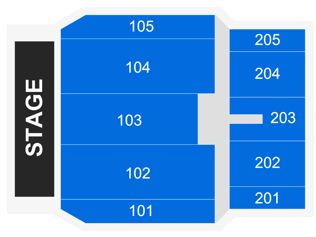 Venue seating chart for Killers of Kill Tony for reference only