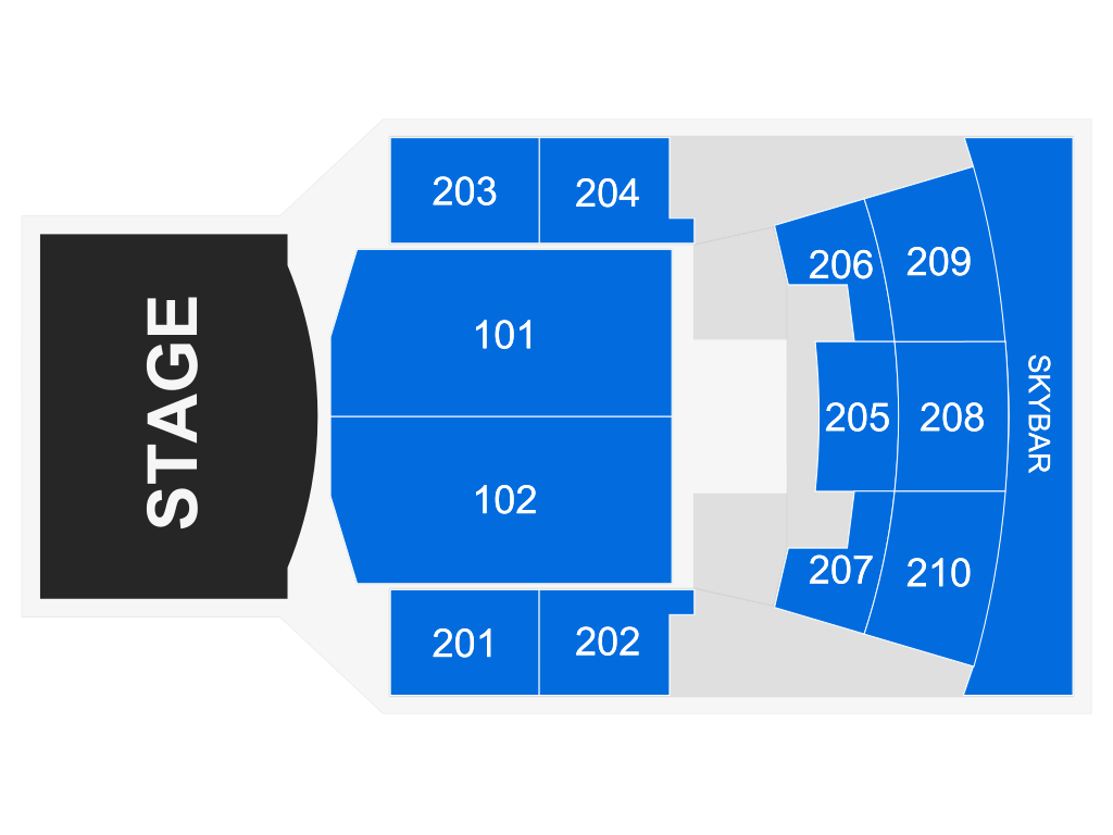Venue seating chart for Andrew Dice Clay for reference only