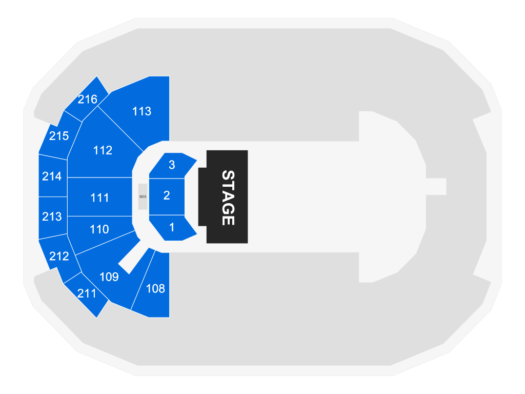 Venue seating chart for Sesame Street Live for reference only