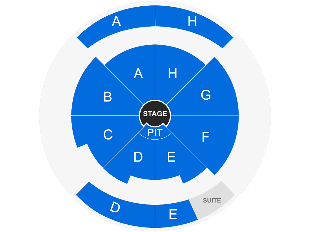 Venue seating chart for Vic DiBitetto for reference only