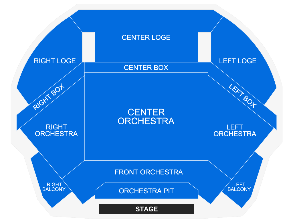 Venue seating chart for Revisiting Creedence for reference only