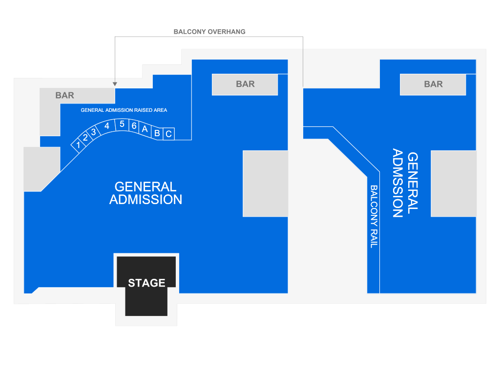 Venue seating chart for All Time Low for reference only