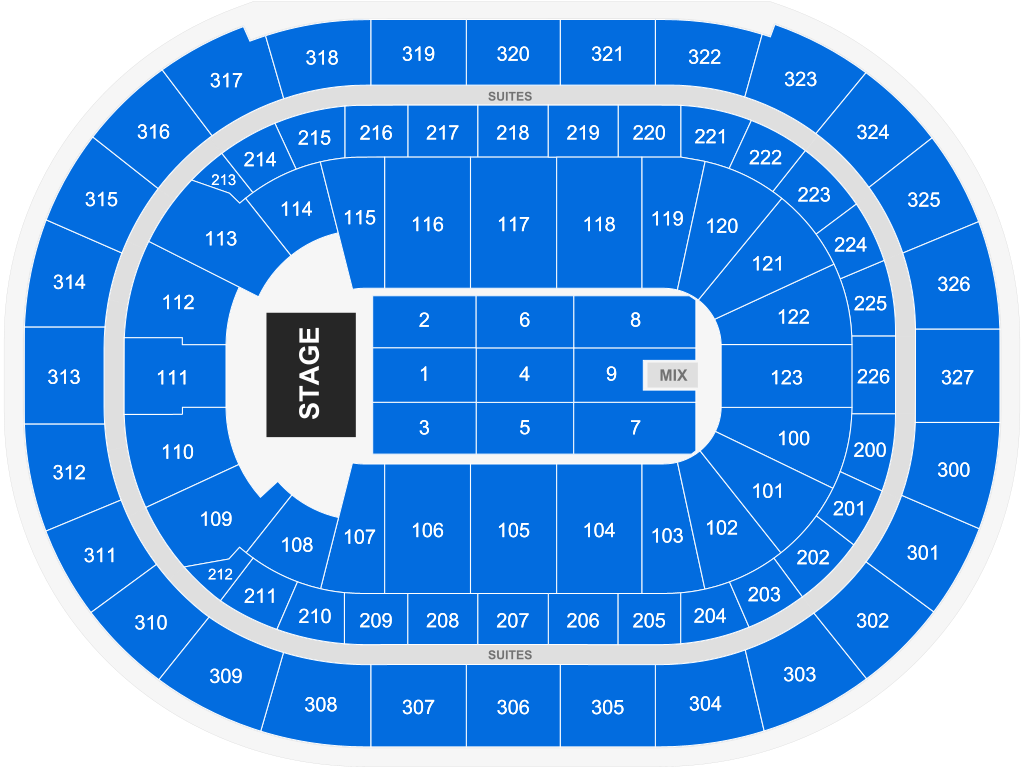 Venue seating chart for Paul McCartney for reference only