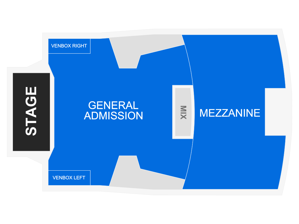 Venue seating chart for FLOW for reference only