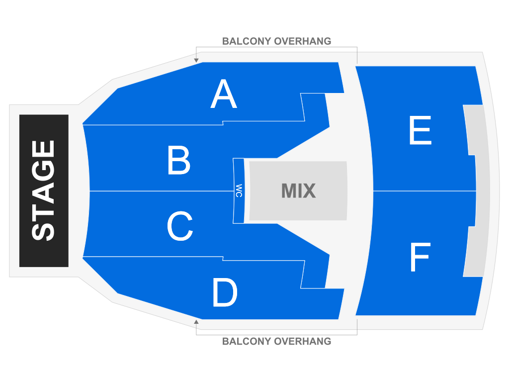 Venue seating chart for Champions Of Magic for reference only