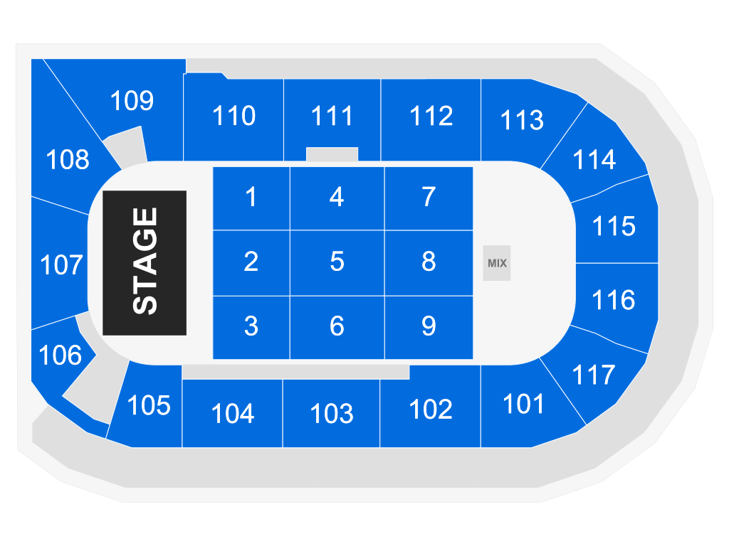 Venue seating chart for Chase Rice for reference only