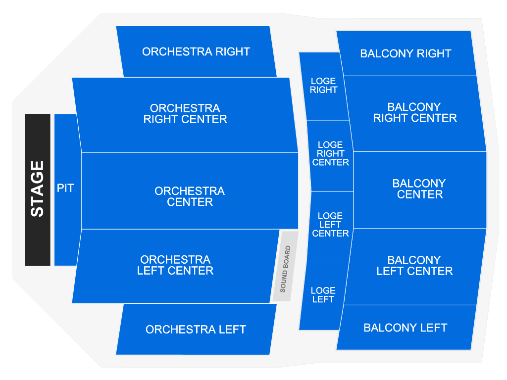 Venue seating chart for Live Dead & Brothers for reference only
