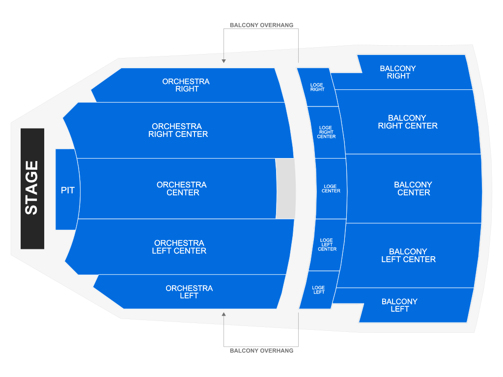 Venue seating chart for Hamilton (Touring) for reference only