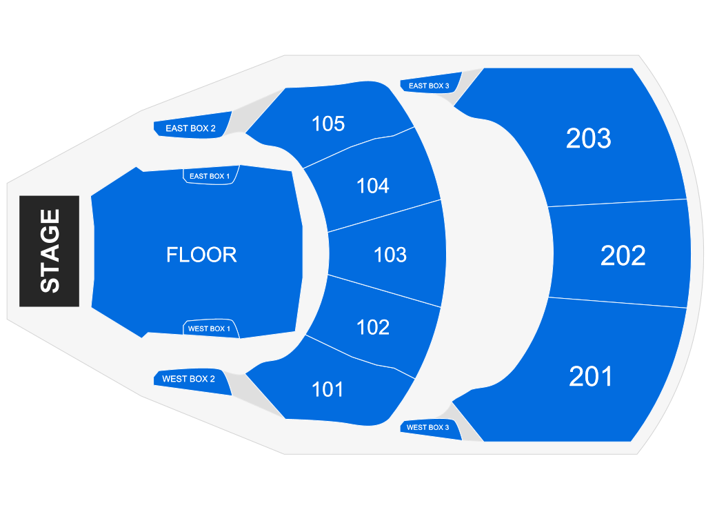 Venue seating chart for Mariah the Scientist for reference only