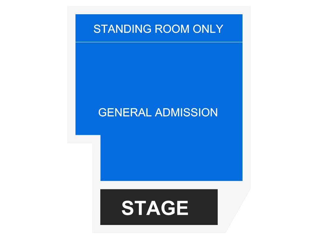 Venue seating chart for Apollo Comedy Club for reference only