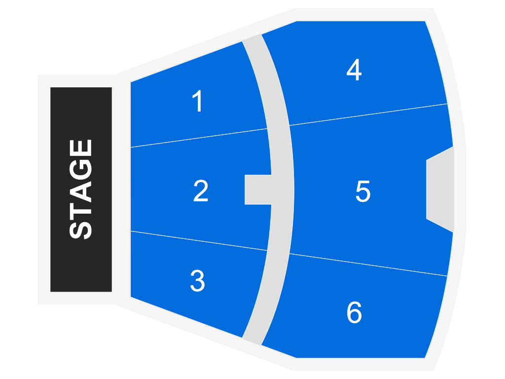 Venue seating chart for The Fab Four for reference only