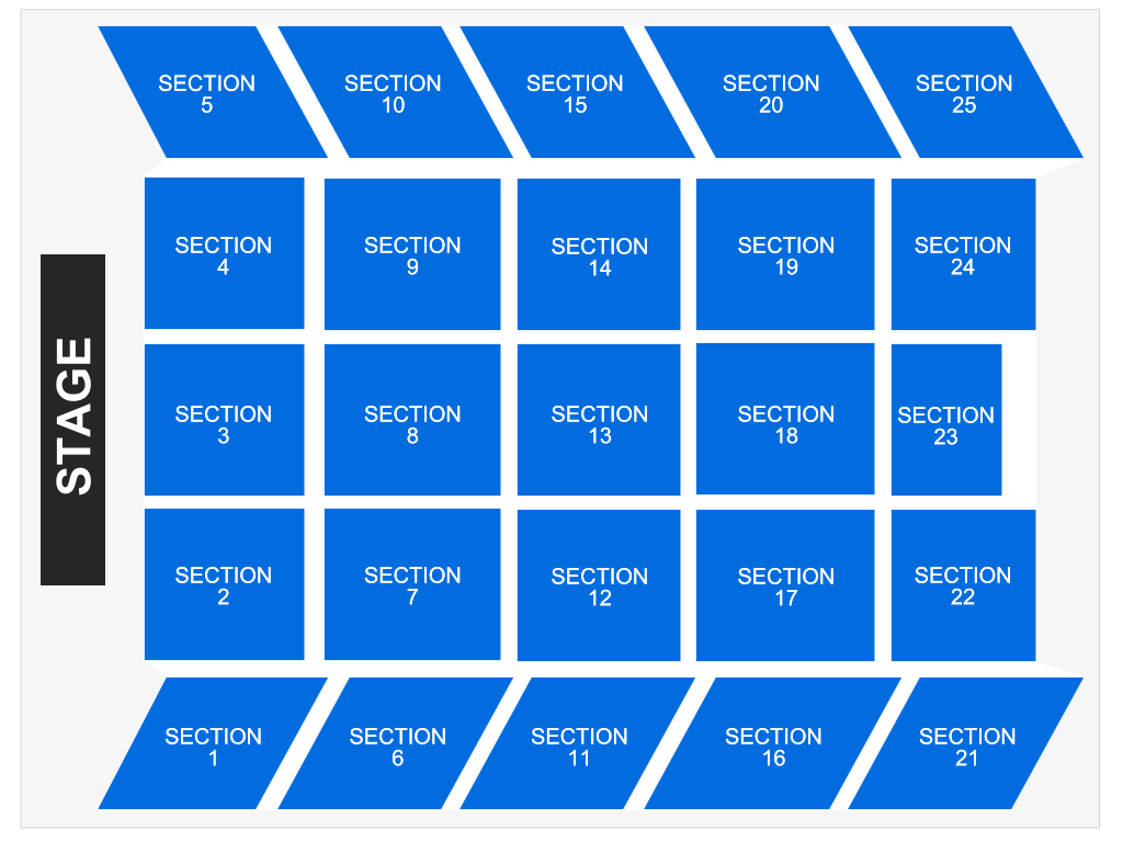 Venue seating chart for Spin Doctors for reference only