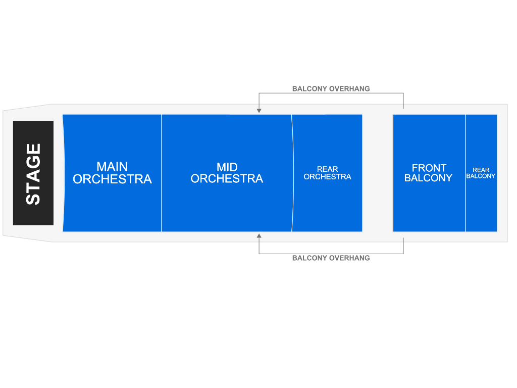 Venue seating chart for Jane Monheit for reference only