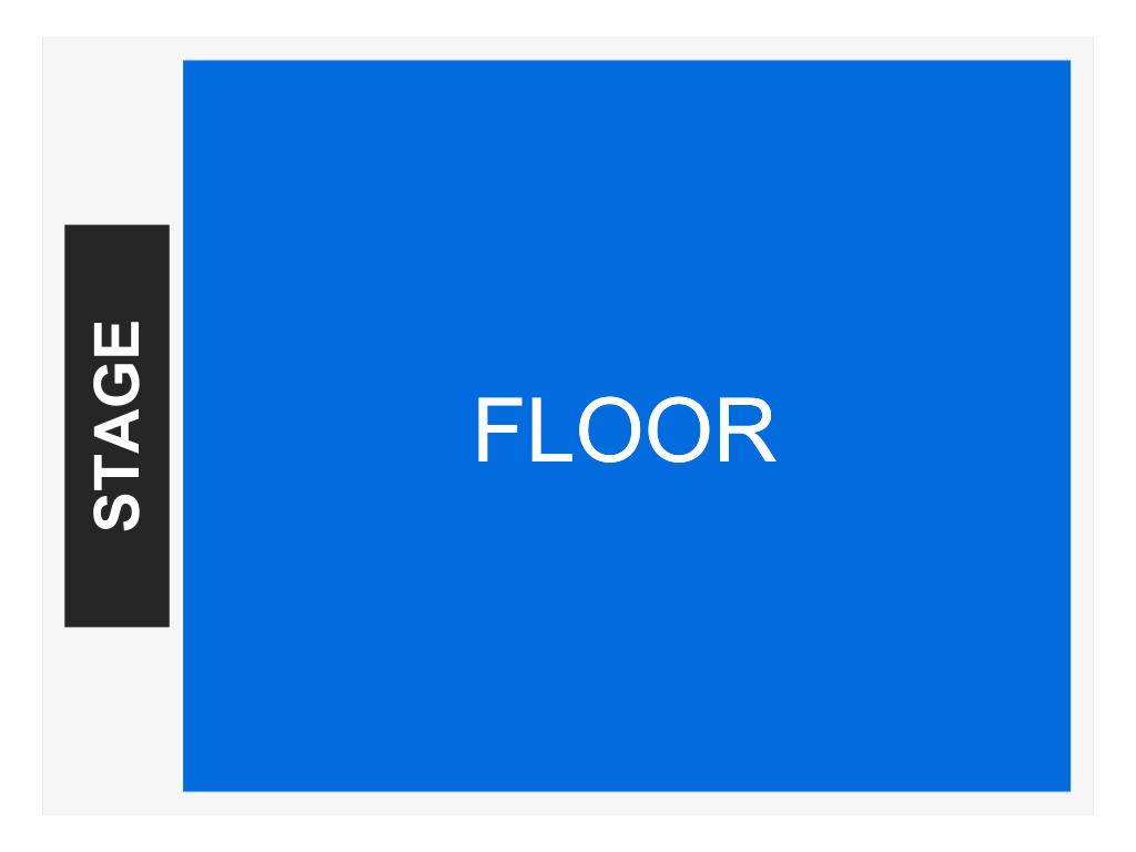 Venue seating chart for Geese for reference only