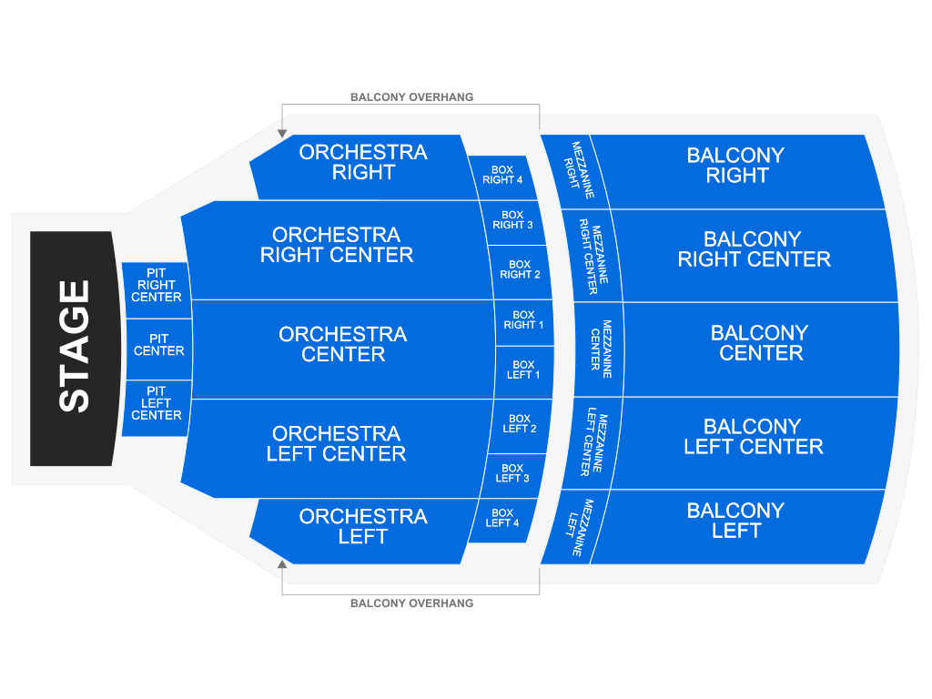 Venue seating chart for PlayStation: The Concert for reference only