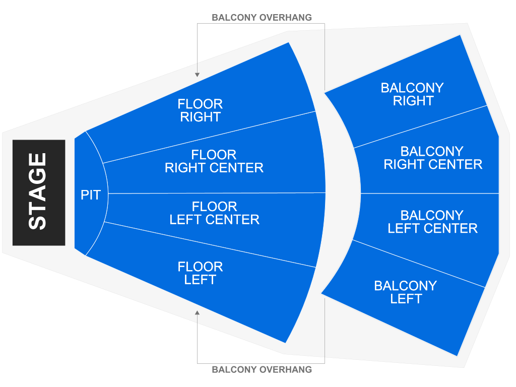 Venue seating chart for Rain: A Tribute To the Beatles (Touring) for reference only