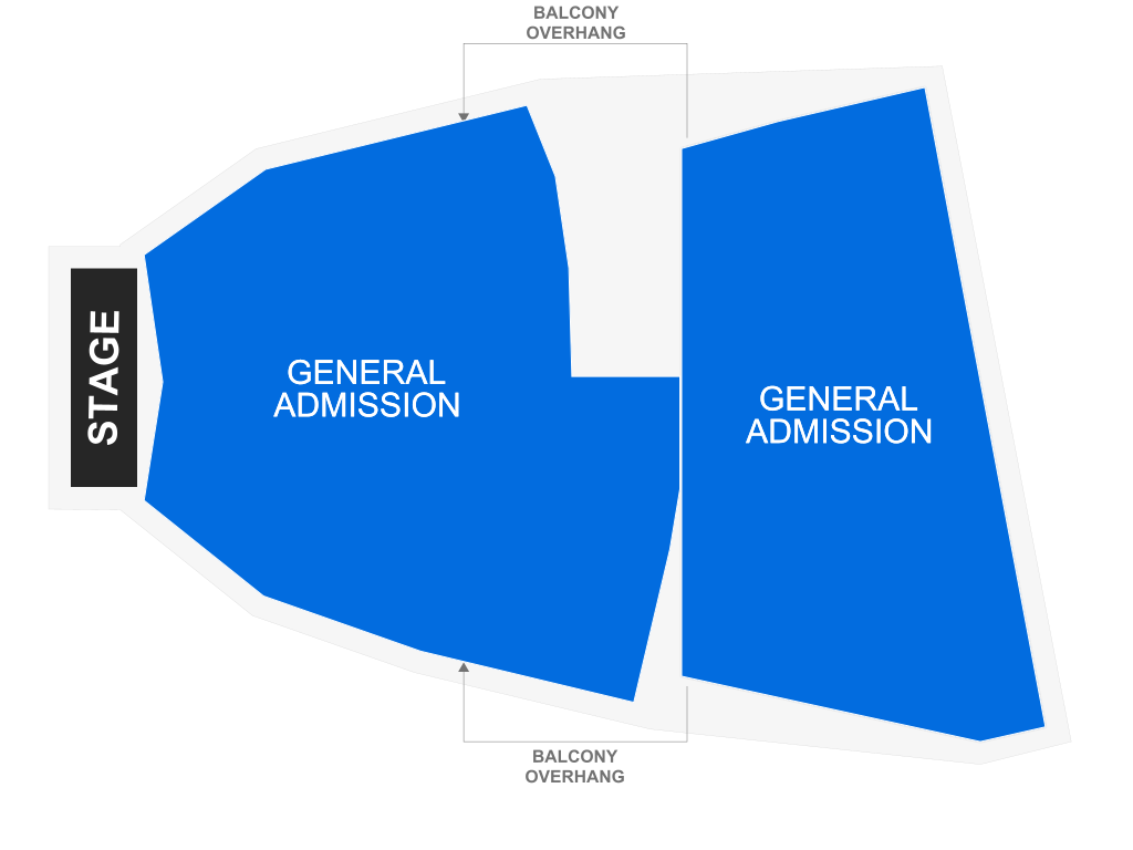 Venue seating chart for Warren Miller's Sno-ciety for reference only
