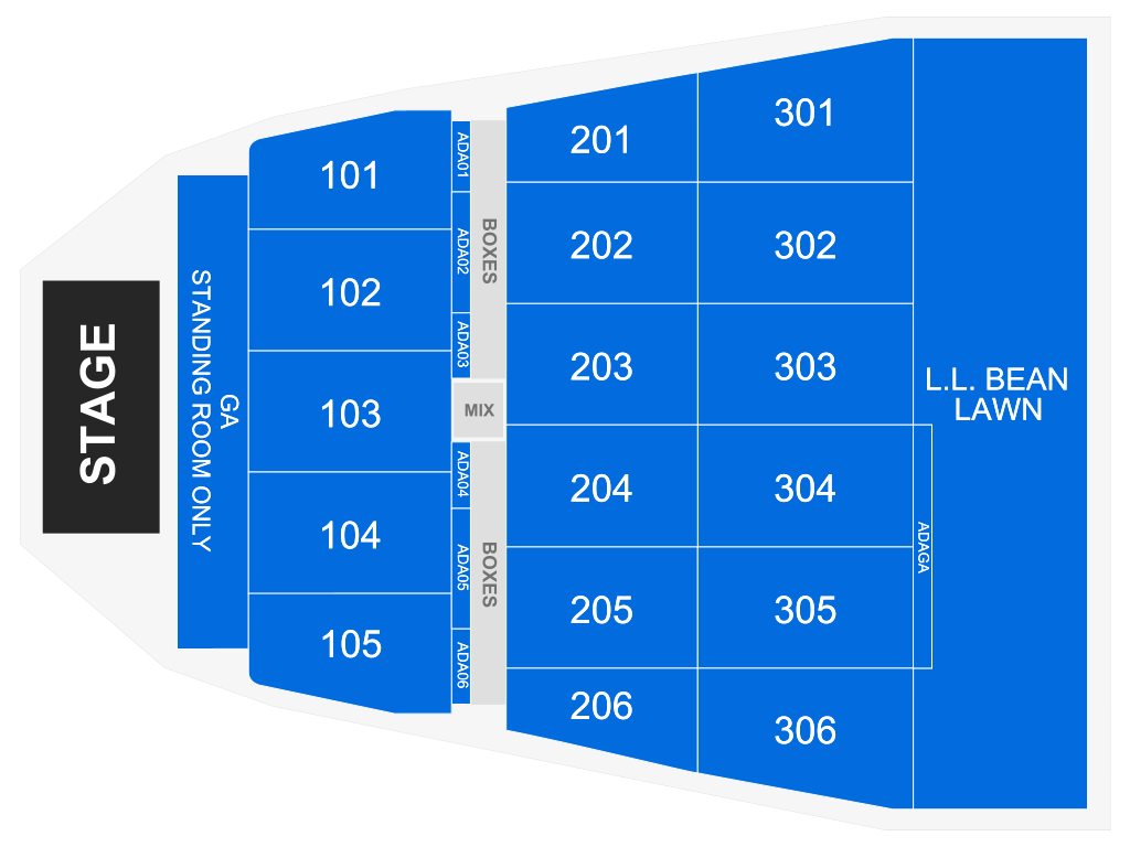 Venue seating chart for mgk for reference only