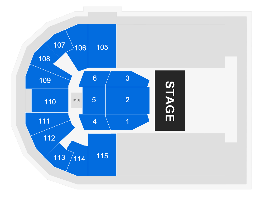 Venue seating chart for Miracle On 34th Street – The Musical (Touring) for reference only