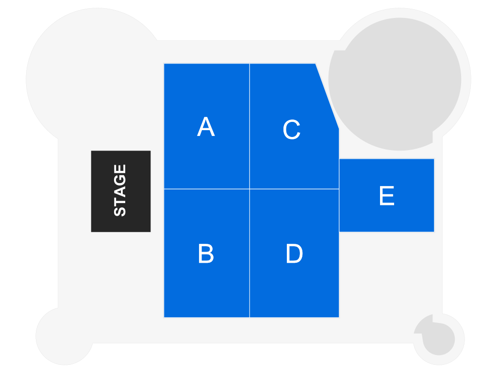 Venue seating chart for Dan LaMorte for reference only