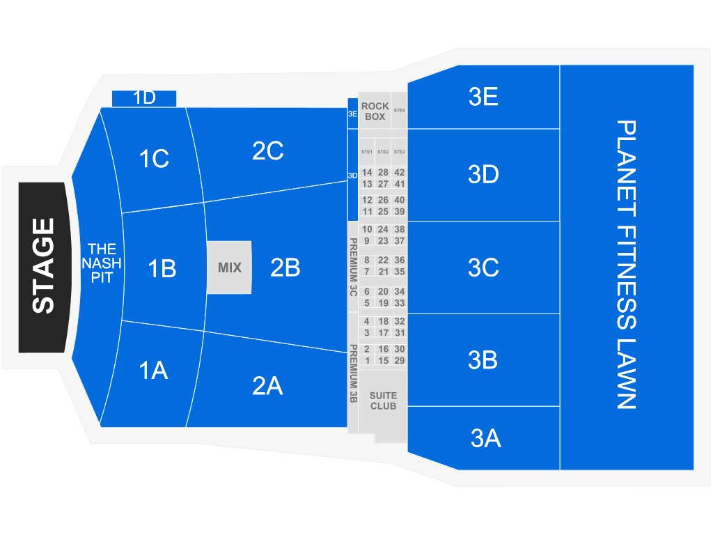 Venue seating chart for Jack Johnson for reference only
