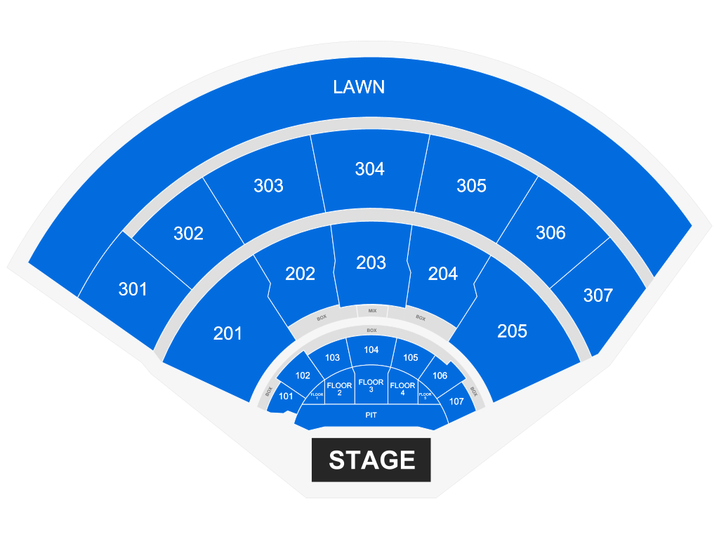Venue seating chart for Jack Johnson for reference only