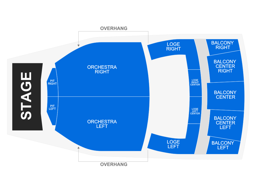 Venue seating chart for Brad Williams for reference only