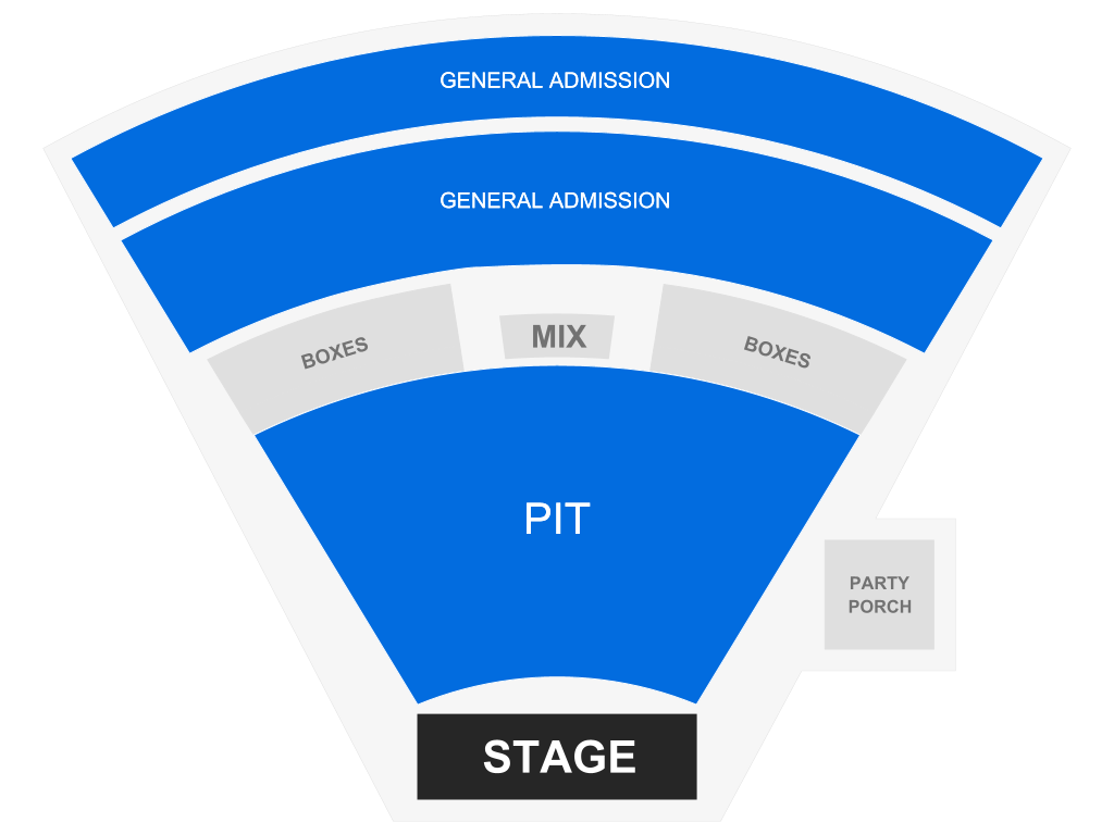Venue seating chart for Lake Street Dive for reference only