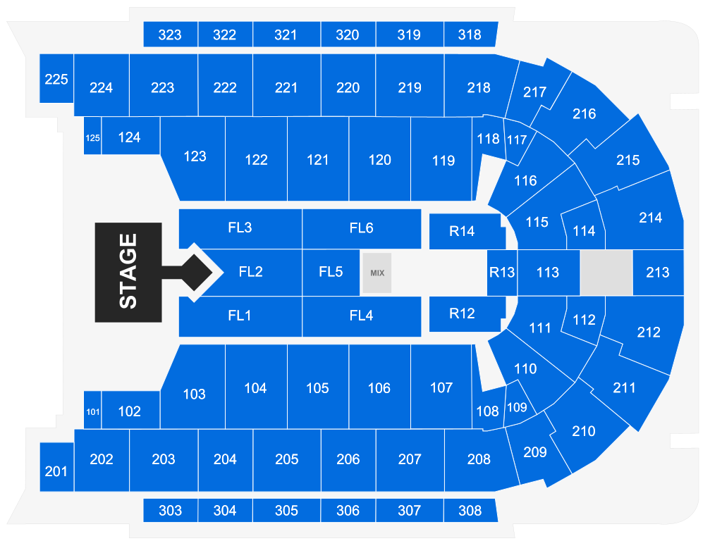 Venue seating chart for Brandy for reference only