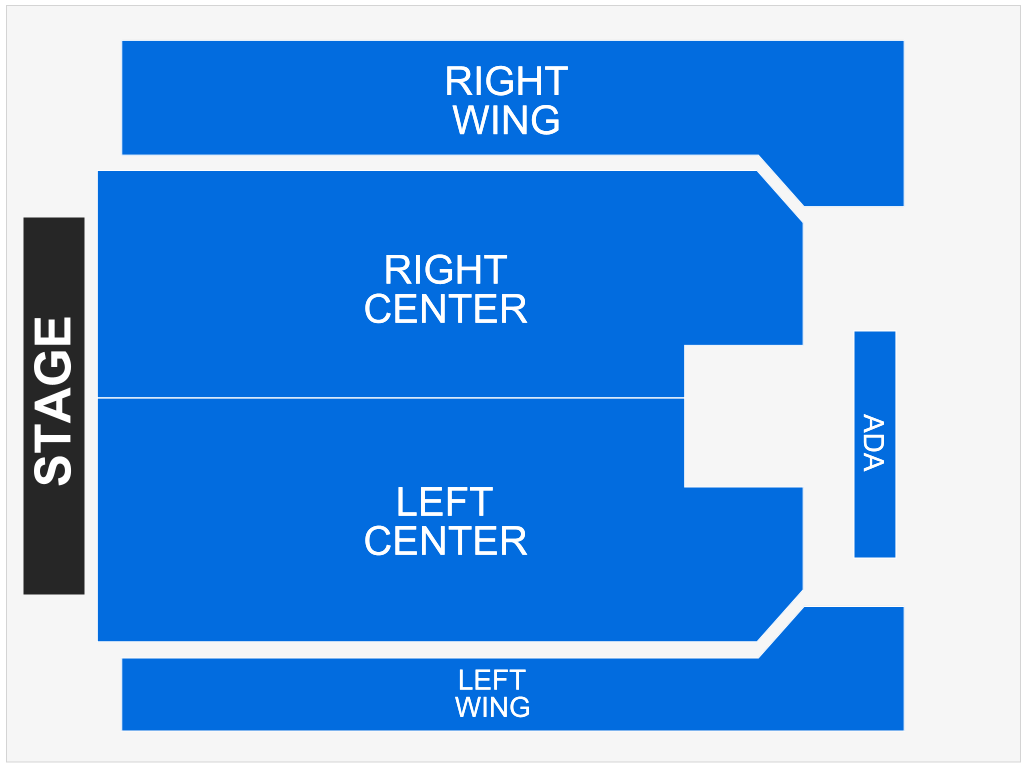 Venue seating chart for Blippi Live! for reference only