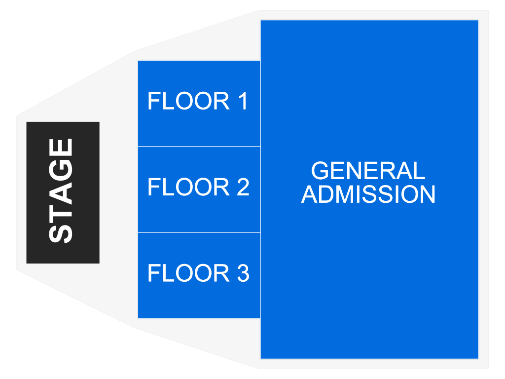 Venue seating chart for Brooklyn Bridge for reference only