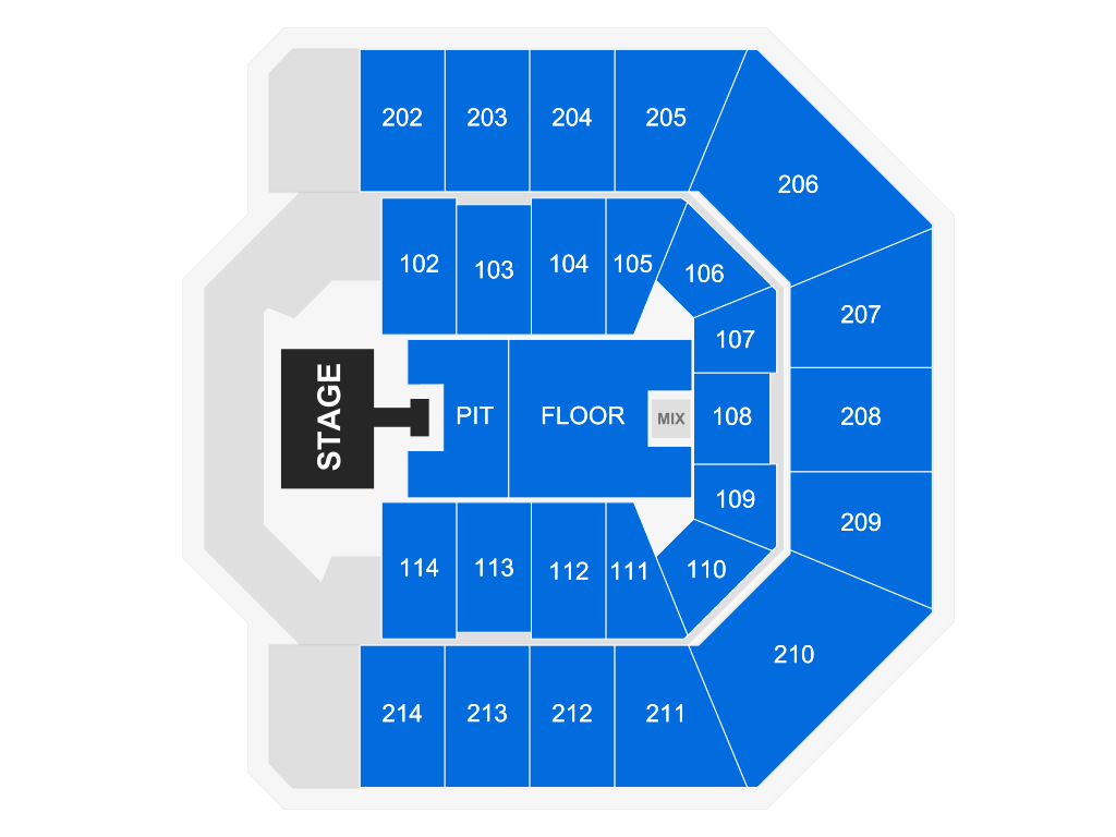 Venue seating chart for Gunna for reference only