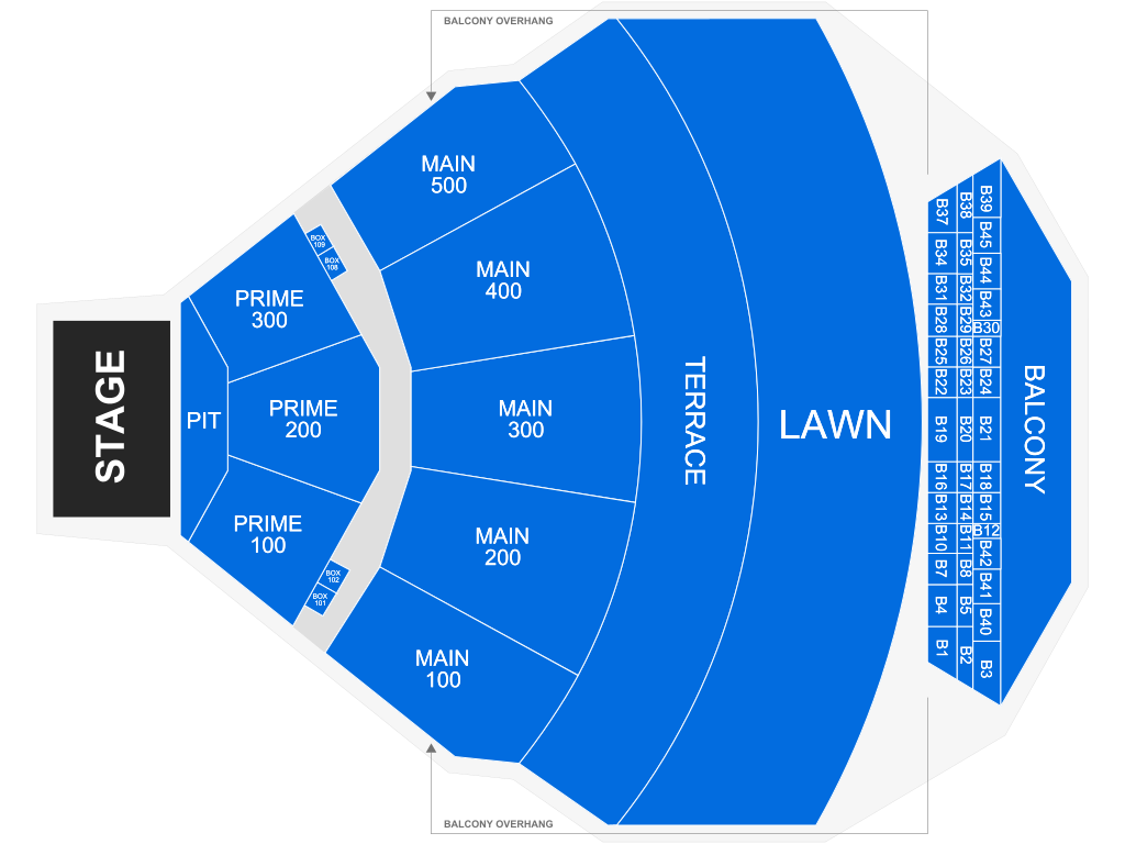 Venue seating chart for Jack Johnson for reference only