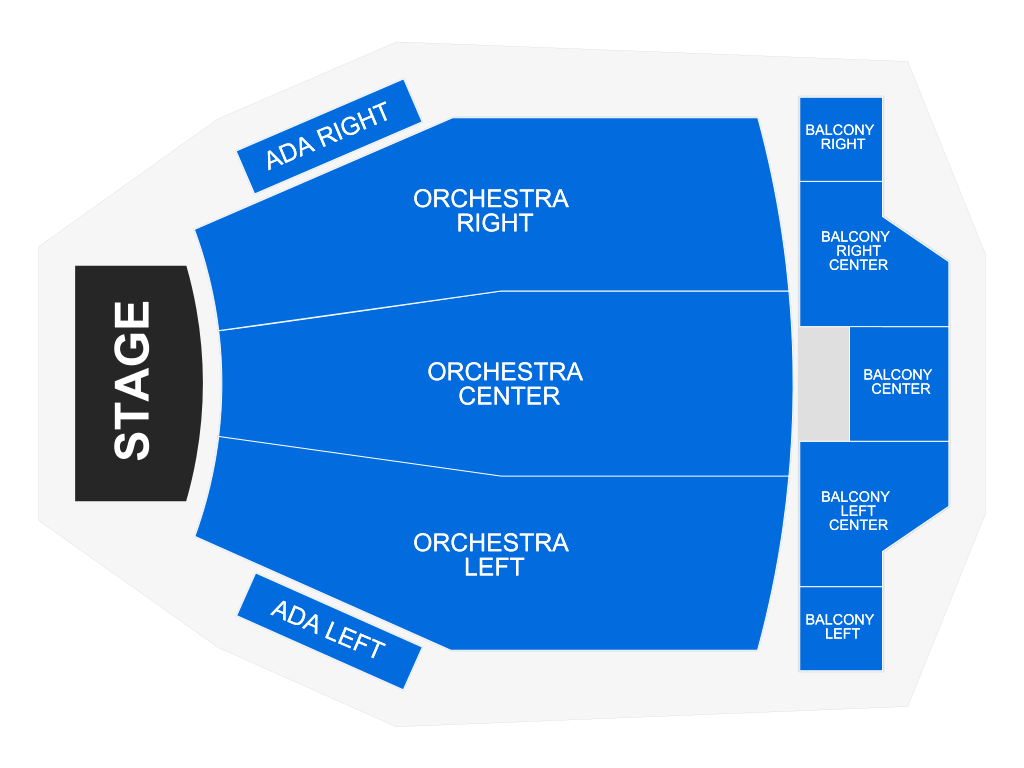 Venue seating chart for Brian Culbertson for reference only