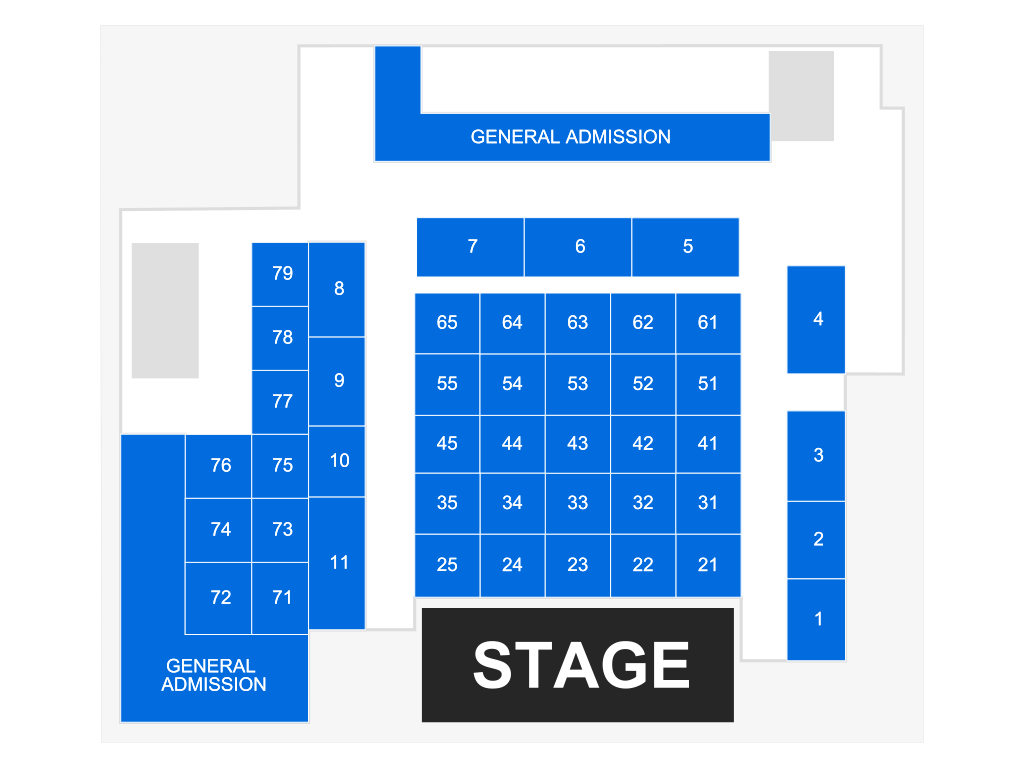 Venue seating chart for Dogs In A Pile for reference only