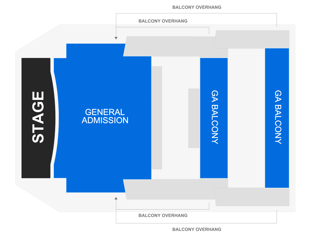 Venue seating chart for Leon Thomas for reference only