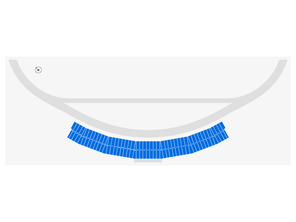 Venue seating chart for NASCAR XFINITY Series for reference only
