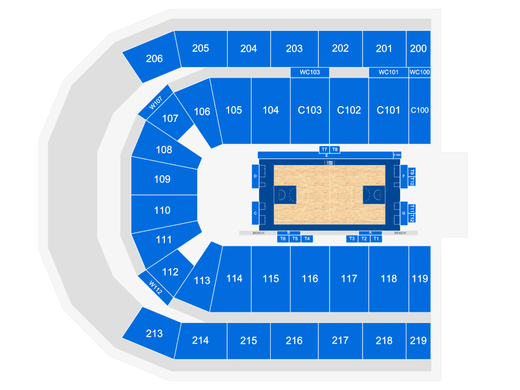Venue seating chart for Windy City Bulls for reference only