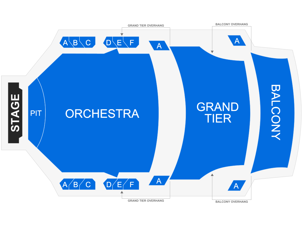 Venue seating chart for Straight No Chaser for reference only