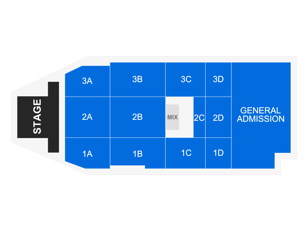 Venue seating chart for Lady A for reference only