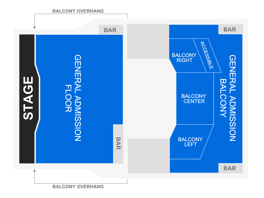 Venue seating chart for Kip Moore for reference only