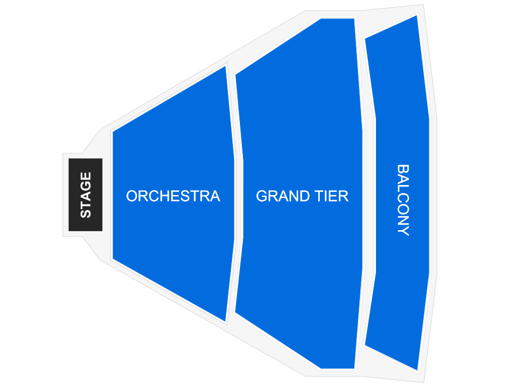 Venue seating chart for Akron Symphony Orchestra for reference only