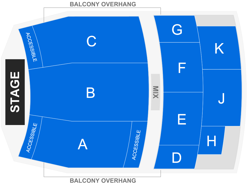 Venue seating chart for Rodney Stepp for reference only