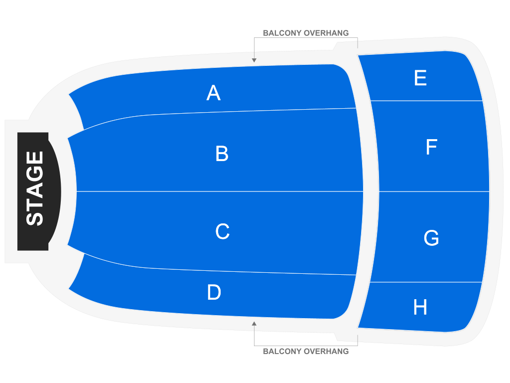Venue seating chart for Christmas In The Air for reference only
