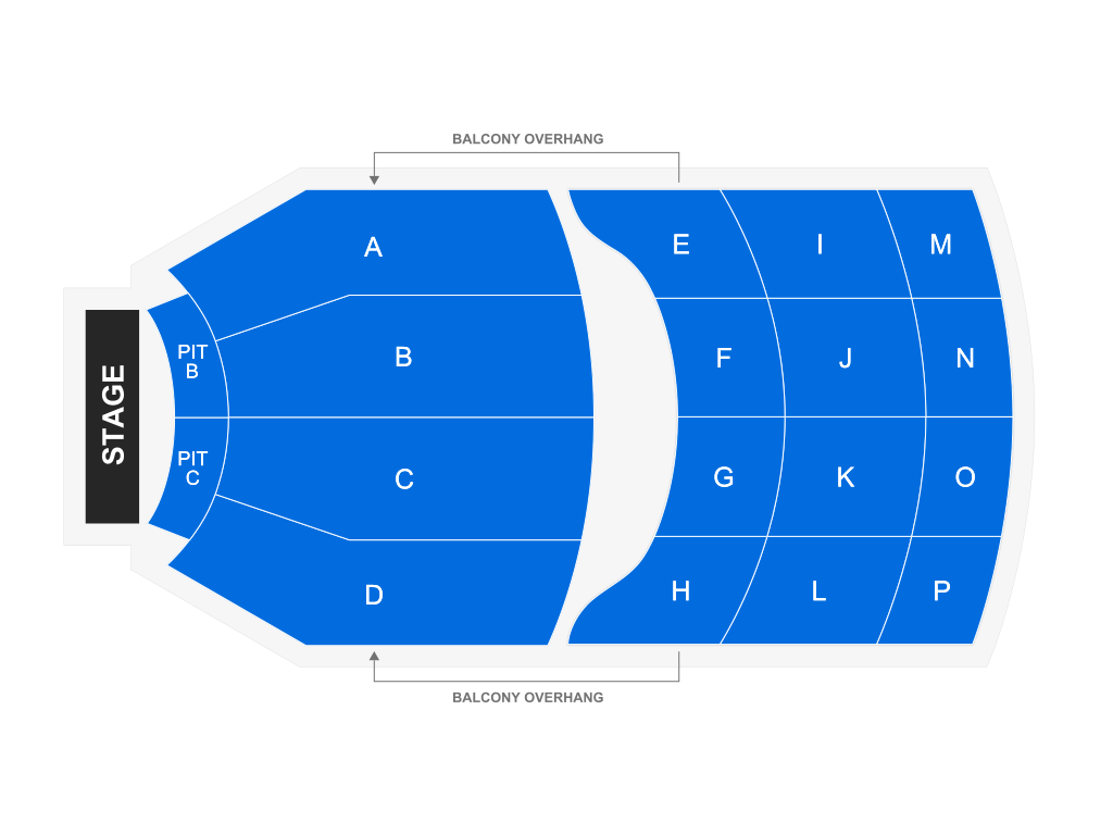 Venue seating chart for Motown Christmas for reference only