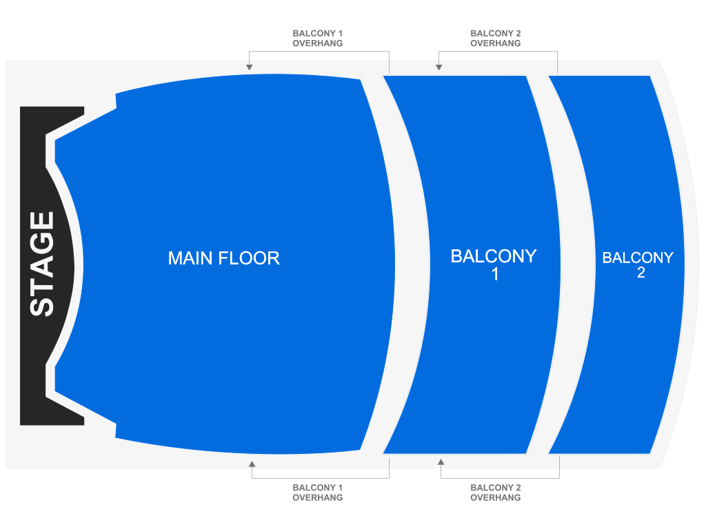 Venue seating chart for Purdue Christmas Show for reference only