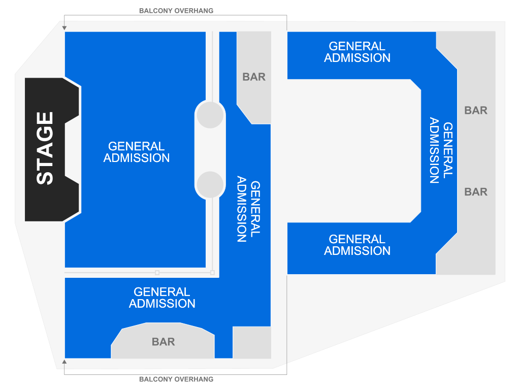Venue seating chart for The Academy Is for reference only
