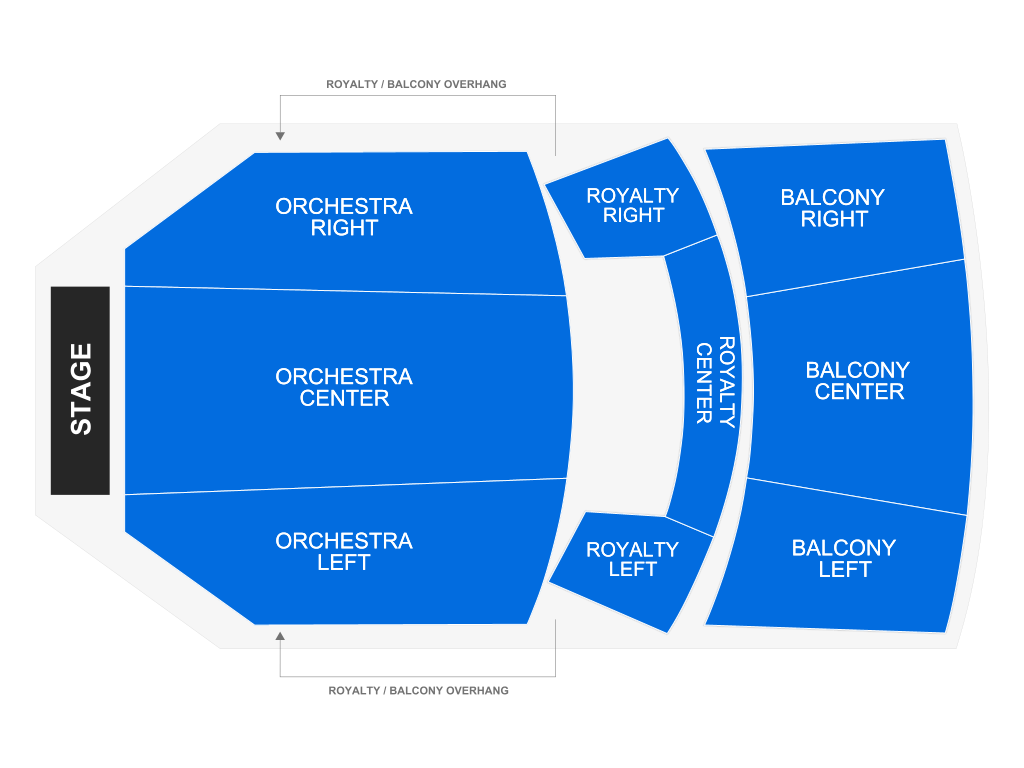 Venue seating chart for Hamilton (Touring) for reference only