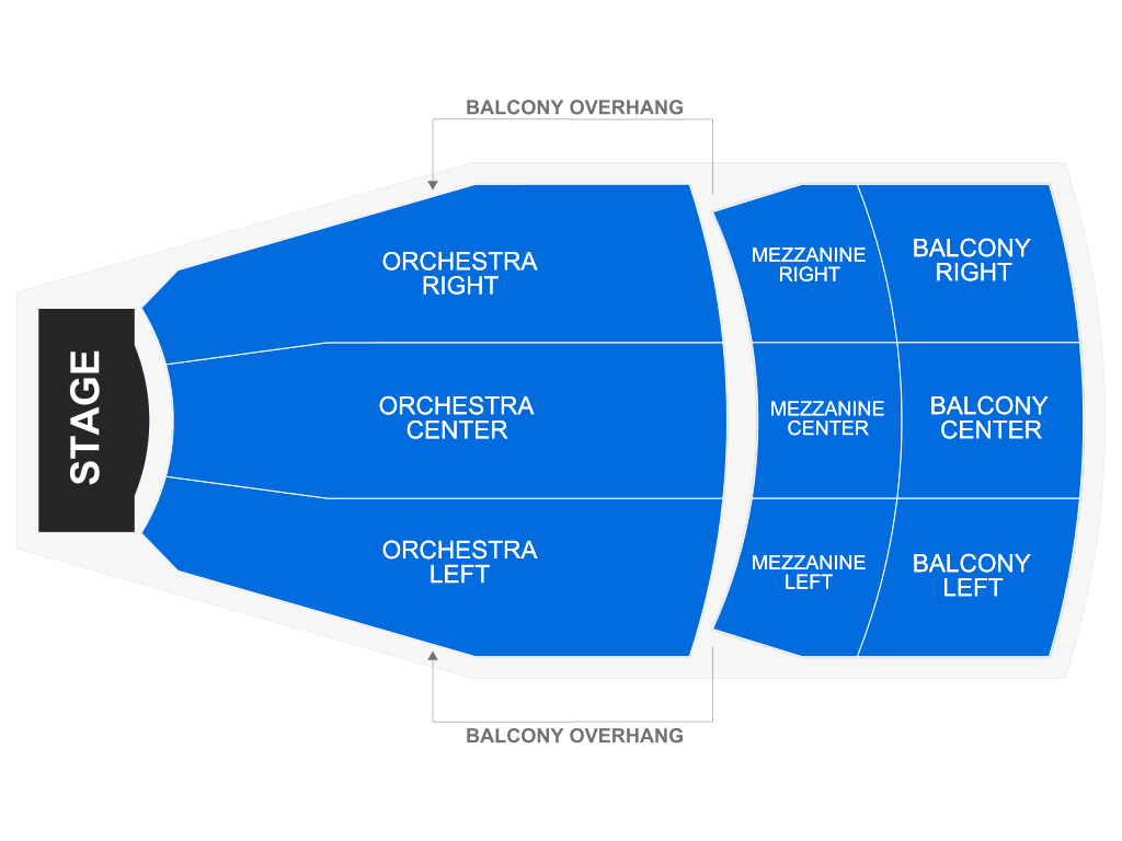 Venue seating chart for Dance for reference only