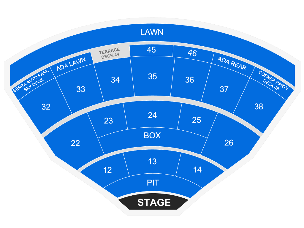 Venue seating chart for HARDY for reference only